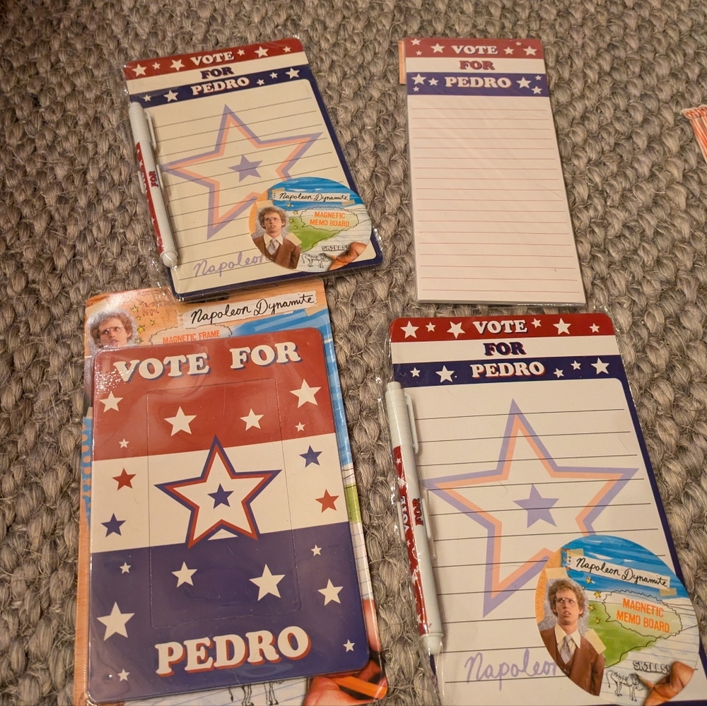 Vintage Y2K Vote for Pedro Notepad Set - Sealsd